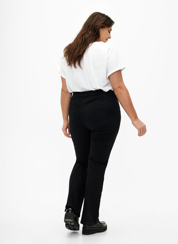 Zizzi Jeans bootcut Ellen à taille haute, Black, Model image number 1