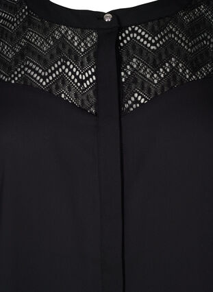 ZizziOverhemdblouse met korte kanten mouwen, Black, Packshot image number 2