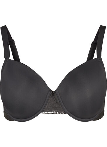 Zizzi Soutien-gorge moulé avec maille, Black, Packshot image number 0