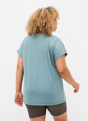 Zizzi T-shirt d'entraînement à manches courtes, Smoke Blue, Model image number 1