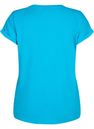 ZizziT-shirt met korte mouwen van katoenmix, Hawaiian Ocean, Packshot image number 1