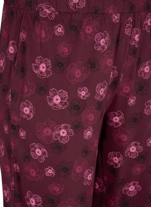 ZizziKleren pyjama broek met print, Fig Flower AOP, Packshot image number 2