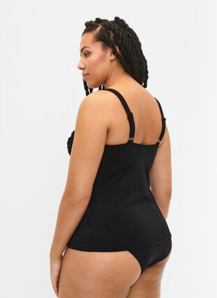 ZizziTankini met draperingen, Black, Model image number 1