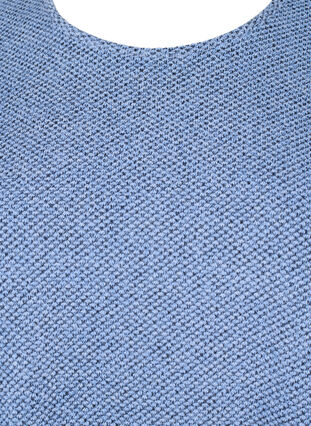 ZizziMelange Blouse met een rond halsje en lange mouw, Blue Bonnet, Packshot image number 2