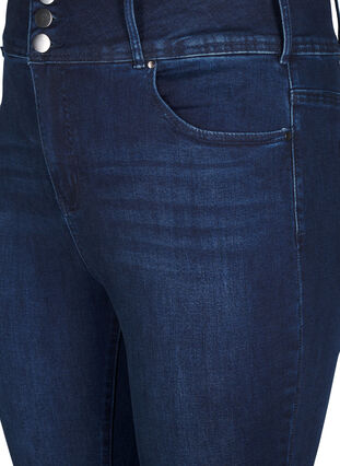 ZizziSuper slanke Bea jeans met extra hoge taille, Dark Blue, Packshot image number 2