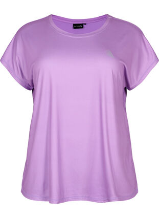 Zizzi T-shirt d'entraînement à manches courtes, African Violet, Packshot image number 0
