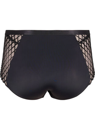 ZizziSlipje met mesh-detail en normale taille, Black, Packshot image number 1