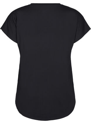 ZizziT-shirt met V-hals, Black, Packshot image number 1