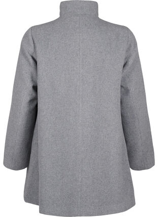 Zizzi Trench court avec coupe trapèze, Light Grey Melange, Packshot image number 1