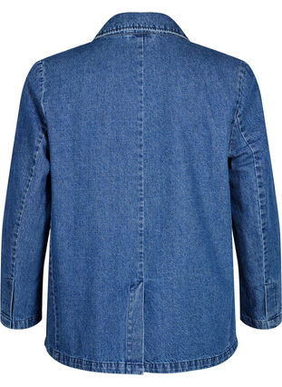 ZizziDenim blazer met zakken, Blue Denim, Packshot image number 1