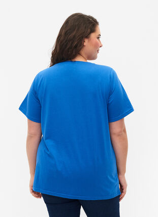 ZizziFLASH - T-shirt met motief, Strong Blue, Model image number 1