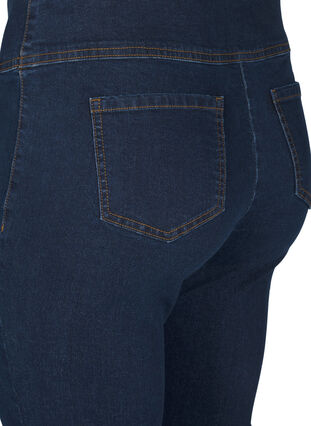 ZizziStretchy jeggings met hoge taille, Dark Blue, Packshot image number 3