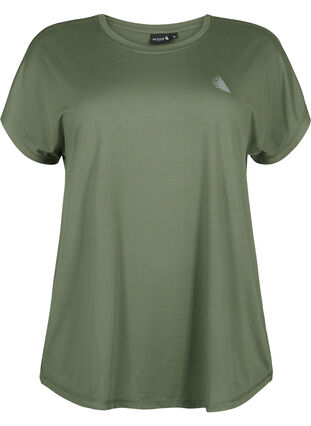 ZizziTrainings-T-shirt met korte mouwen, Thyme, Packshot image number 0