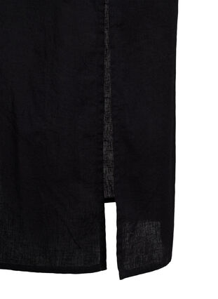 Robe sans manches en mélange de coton avec du lin, Black, Packshot image number 3