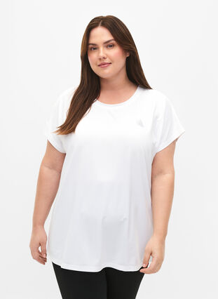 ZizziSport T-shirt met korte mouwen, Bright White, Model image number 0