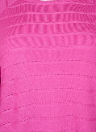 ZizziGebreide blouse met ton-sur-ton strepen, Rose Violet, Packshot image number 2