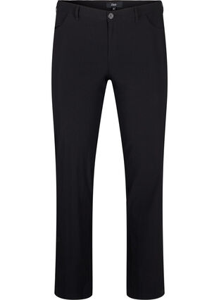 Zizzi Pantalon classique en viscose mélangée, Black, Packshot image number 0