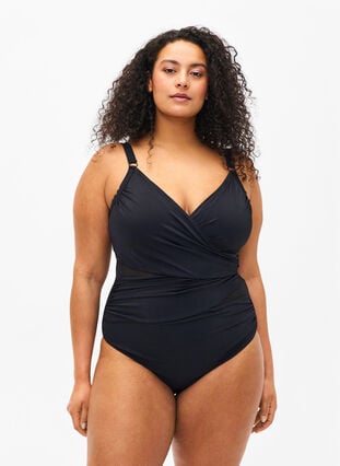 Zizzi Maillot de bain portefeuille, Black, Model image number 0