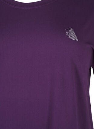 ZizziEffen gekleurd T-shirt voor sporten, Purple Pennant, Packshot image number 2