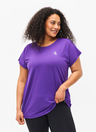 ZizziTrainings T-shirt met korte mouwen, Heliotrope, Model image number 0