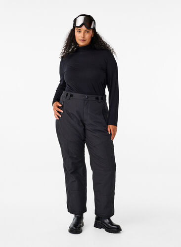 ZizziSkibroek met zakken en verstelbare taille, Black, Model image number 0