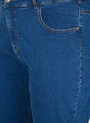 Zizzi Jean court avec une coupe droite Vera, Blue Denim, Packshot image number 2