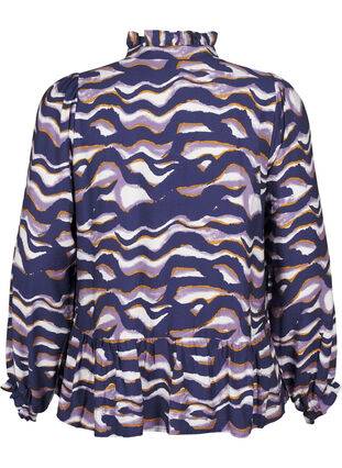 ZizziBlouse met print en een A-lijn vorm, Naval Academy, Packshot image number 1