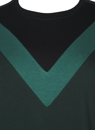 ZizziLang sweatshirt met colourblock, Scarab Color Block, Packshot image number 2