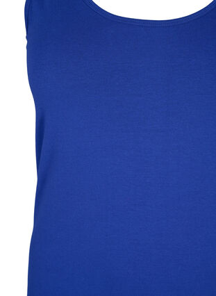 Zizzi Top basique de couleur unie en coton, Sodalite Blue, Packshot image number 2