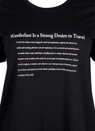 ZizziFLASH - T-shirt met motief, Black Wanderlust, Packshot image number 2