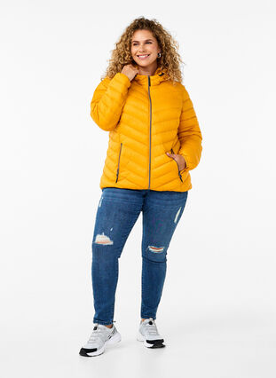 Zizzi Veste légère à capuche, Golden Orange, Model image number 2