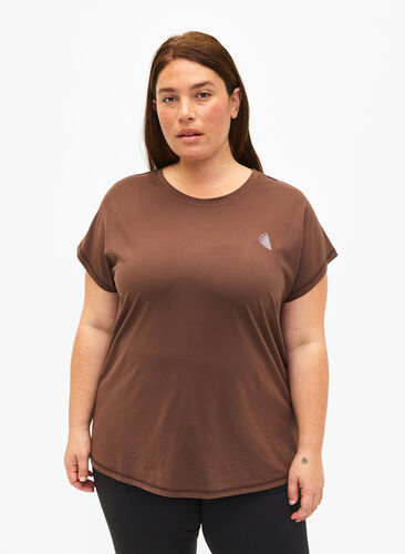 ZizziTrainings T-shirt met korte mouwen, Chocolate Martini, Model image number 0