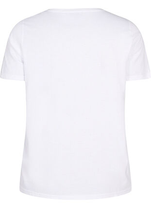 ZizziFLASH - T-shirt met motief, Bright White, Packshot image number 1
