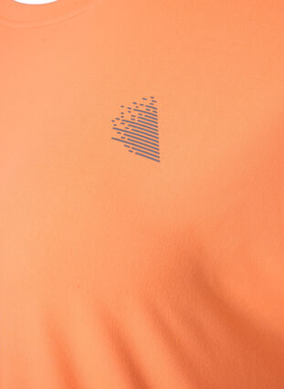 Zizzi T-shirt d'entraînement à manches courtes, Neon Orange, Packshot image number 2