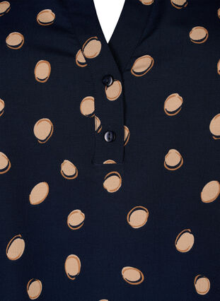 ZizziFLASH - Blouse met lange mouwen en print, Blue Double Dot, Packshot image number 2