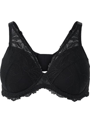 Zizzi Soutien-gorge en dentelle rembourré avec armature, Black, Packshot image number 0