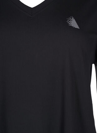 ZizziT-shirt met V-hals, Black, Packshot image number 2