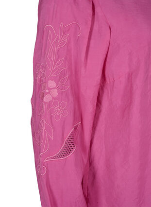 ZizziBlouse van Tencel™ Modal met geborduurde details, Phlox Pink, Packshot image number 3