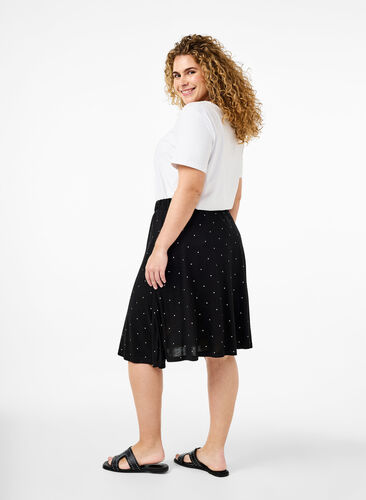 Zizzi2-pack rok van viscose, Black / Black W. dot, Model image number 1