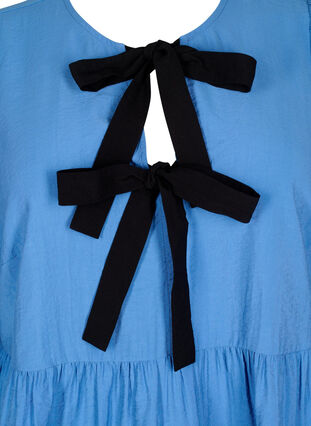 ZizziViscose blouse met strikjes en lange mouwen, Riverside Black Bow, Packshot image number 2