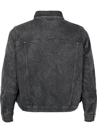 ZizziSpijkerjasje met verborgen ritssluiting, Dark Grey Denim, Packshot image number 1