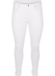 Super slim Amy jeans met hoge taille, White, Packshot