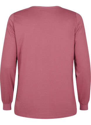 Zizzi Sweatshirt avec ornements en dentelle, Rose Brown, Packshot image number 1