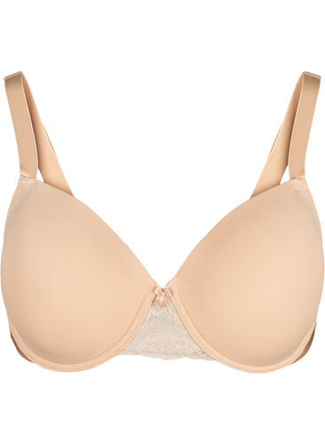 Zizzi Soutien-gorge moulé avec maille, Nude, Packshot image number 0