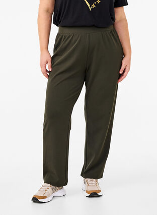 Zizzi FLASH - Pantalon à coupe droite, Peat, Model image number 2