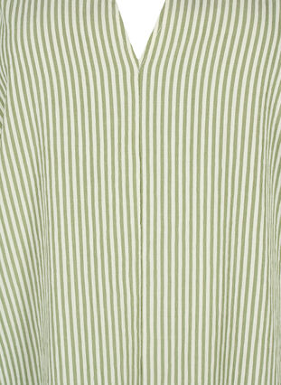 ZizziGestreepte jurk met 3/4 mouwen, Green Stripe, Packshot image number 2