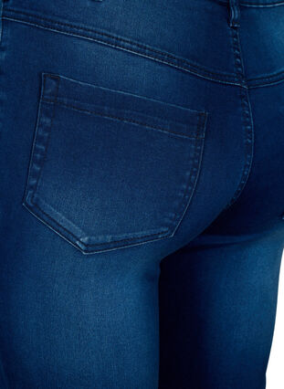 ZizziSuper slim Amy jeans met hoge taille, Blue Denim, Packshot image number 3