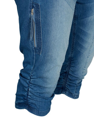 Zizzi Jean capri coupe slim avec poches, Light blue denim, Packshot image number 3