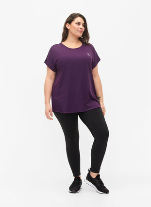 ZizziTrainings T-shirt met korte mouwen, Purple Pennant, Model image number 2