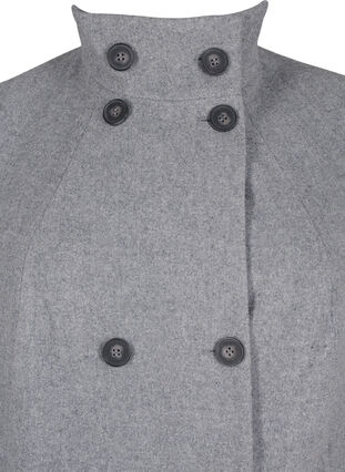 ZizziKorte trenchcoat met A-lijn, Light Grey Melange, Packshot image number 2